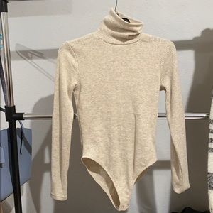 Forever 21 nude turtle neck bodysuit